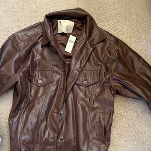 The Weston Faux Leather Boyfriend Jacket by Pilcro